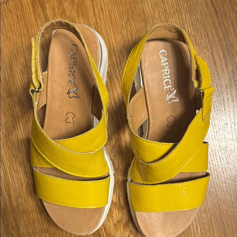 European shoes 37 yellow sandals